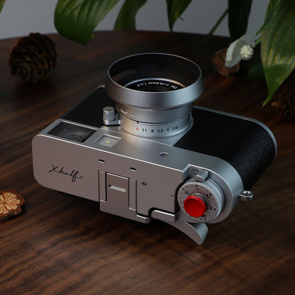 Haoge LH-XHALF Square Metal Lens Hood for Fujifilm X Half Fuji Photo Camera Accessories Silver