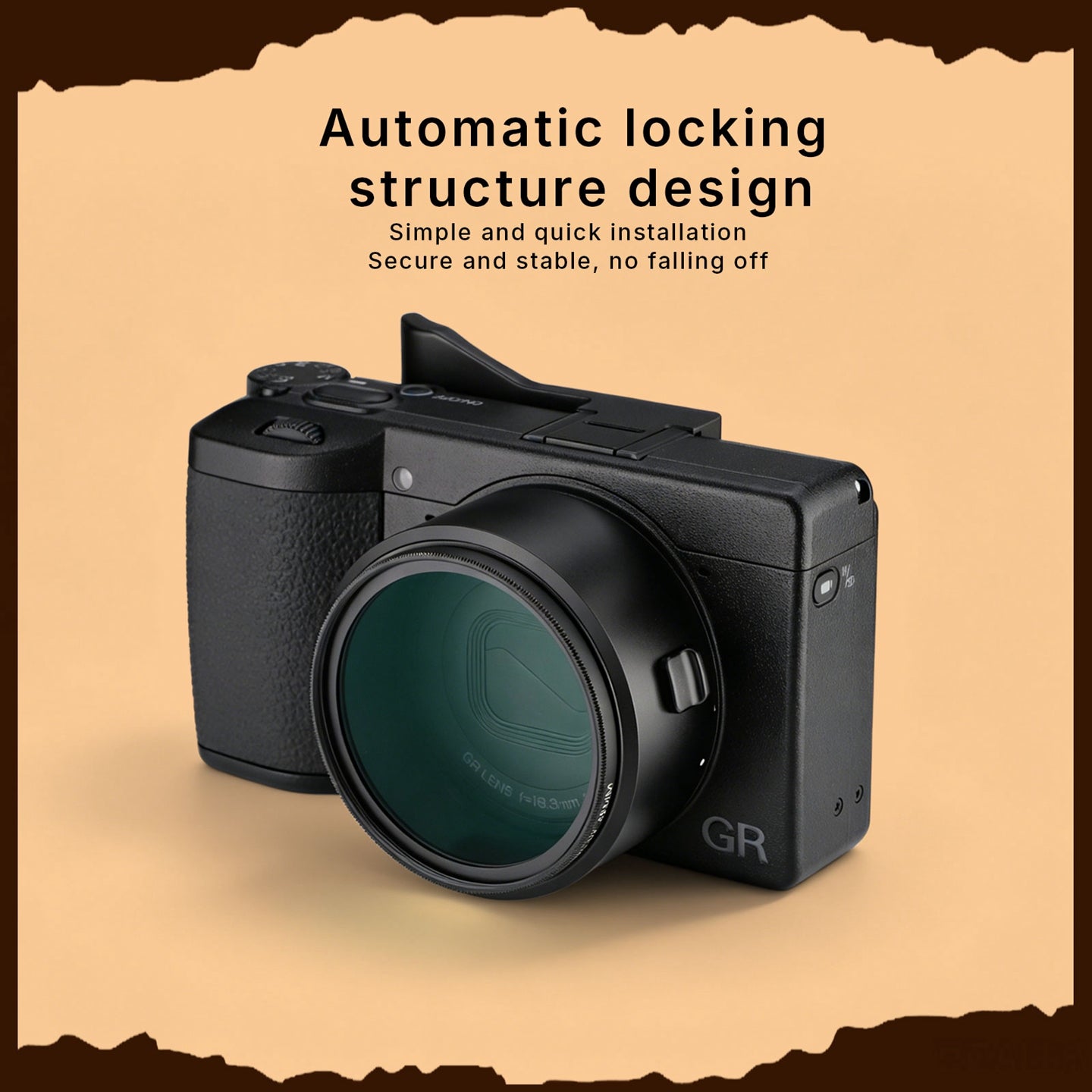 Haoge New 49mm UV CPL ND Filter Adapter Ring for RICOH GR4 GR IV HDF GR IV Monochrome Digital Compact Camera Lens for GT-2 GW4 Wide Conversion Lens replaces GA-3