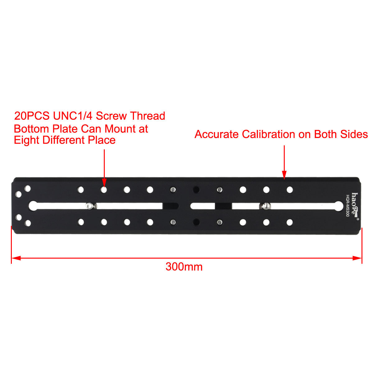 Haoge 300mm Camera Long Sliding Quick Release Plate For Sachtler Tripod Fluid Head FSB4 FSB6 FSB6T FSB8 FSB8T DV10 3+3 5+5 Video 14II DV2 DV4 DV6 DV8 DV8/100