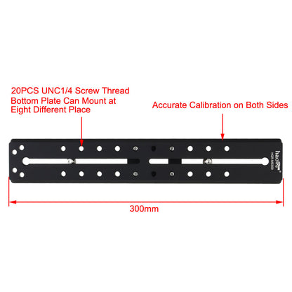 Haoge 300mm Camera Long Sliding Quick Release Plate For Sachtler Tripod Fluid Head FSB4 FSB6 FSB6T FSB8 FSB8T DV10 3+3 5+5 Video 14II DV2 DV4 DV6 DV8 DV8/100