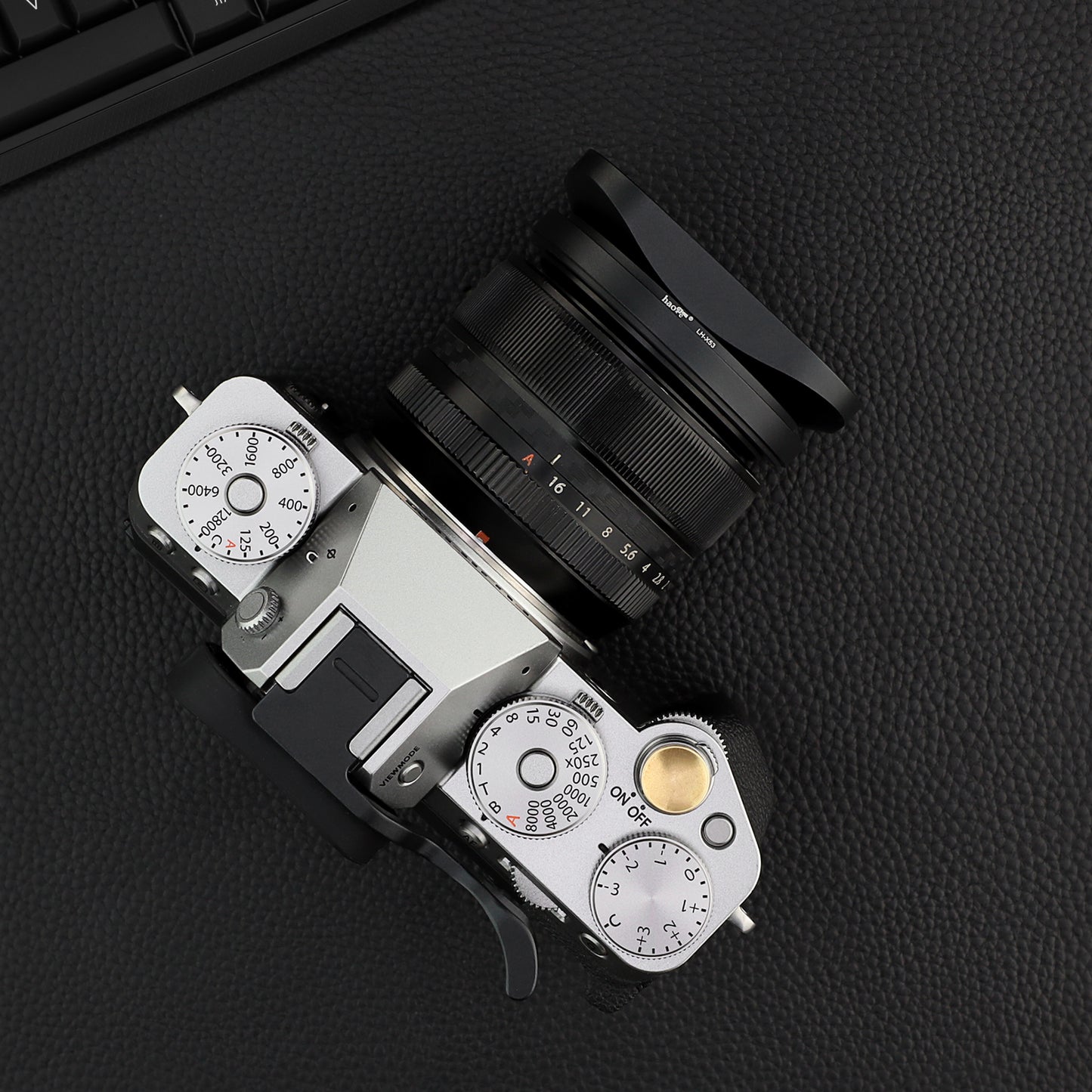 Haoge LH-X53 Quadratische Gegenlichtblende aus Metall für Fujifilm Fuji Fujinon XF 35mm F1.4 R / XF35mmF1.4 R Objektiv 