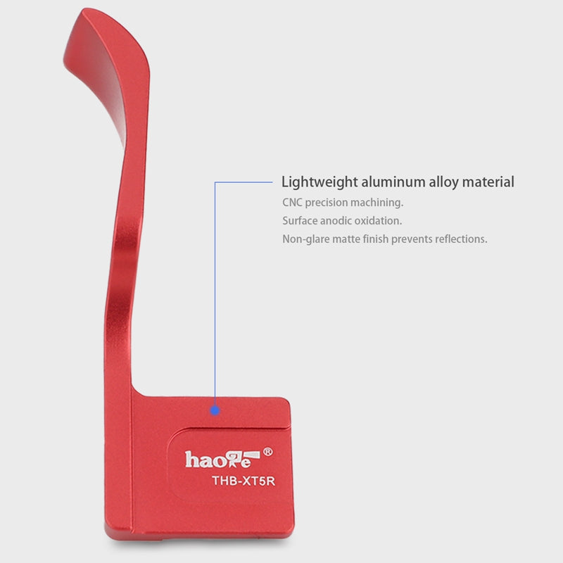 Haoge Hand Grip Metal Hot Shoe Thumb Up Rest for Fujifilm Fuji X-T5 xt5 Camera Red THB-XT5R