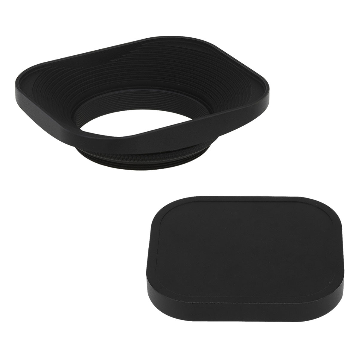 Haoge 43mm Universal Square Metal Screw-in Mount Lens Hood Shade for Leica D-LUX 8 dlux8  Camera and Other 43mm Filter Thread Lens