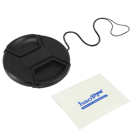 Haoge 95mm Center Pinch Snap On Front Lens Cap Cover with Cap Keeper for Canon Nikon Sony Fujifilm Sigma Tamron and Other 95mm Filter Thread Lens