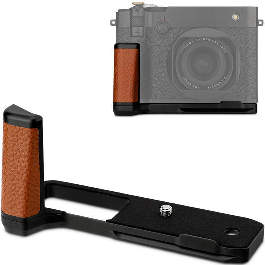 Haoge Handle HandGrip for Fujifilm GFX100RF Camera  Body L-Shape Grip Bracket Brown