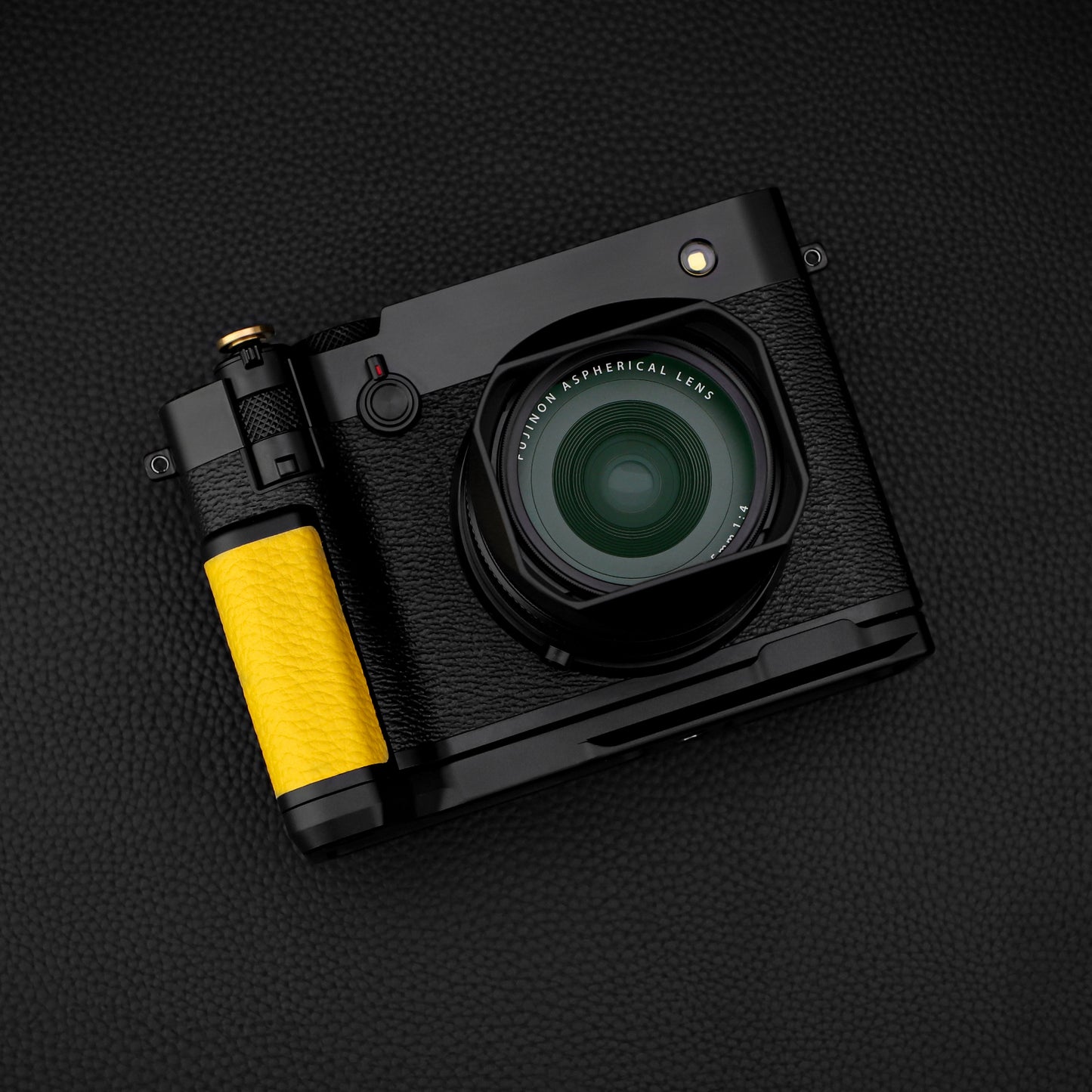 Haoge Handle HandGrip for Fujifilm GFX100RF Camera  Body L-Shape Grip Bracket Yellow With Arca-Swiss standard Plate
