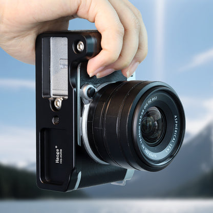 Haoge XM5 Camera Bracket Holder Hand Grip for Fujifilm X-M5 Camera Body L-Shape Grip fit Arca Swiss Kirk RRS Benro Quick Release Plate HG-XM5B