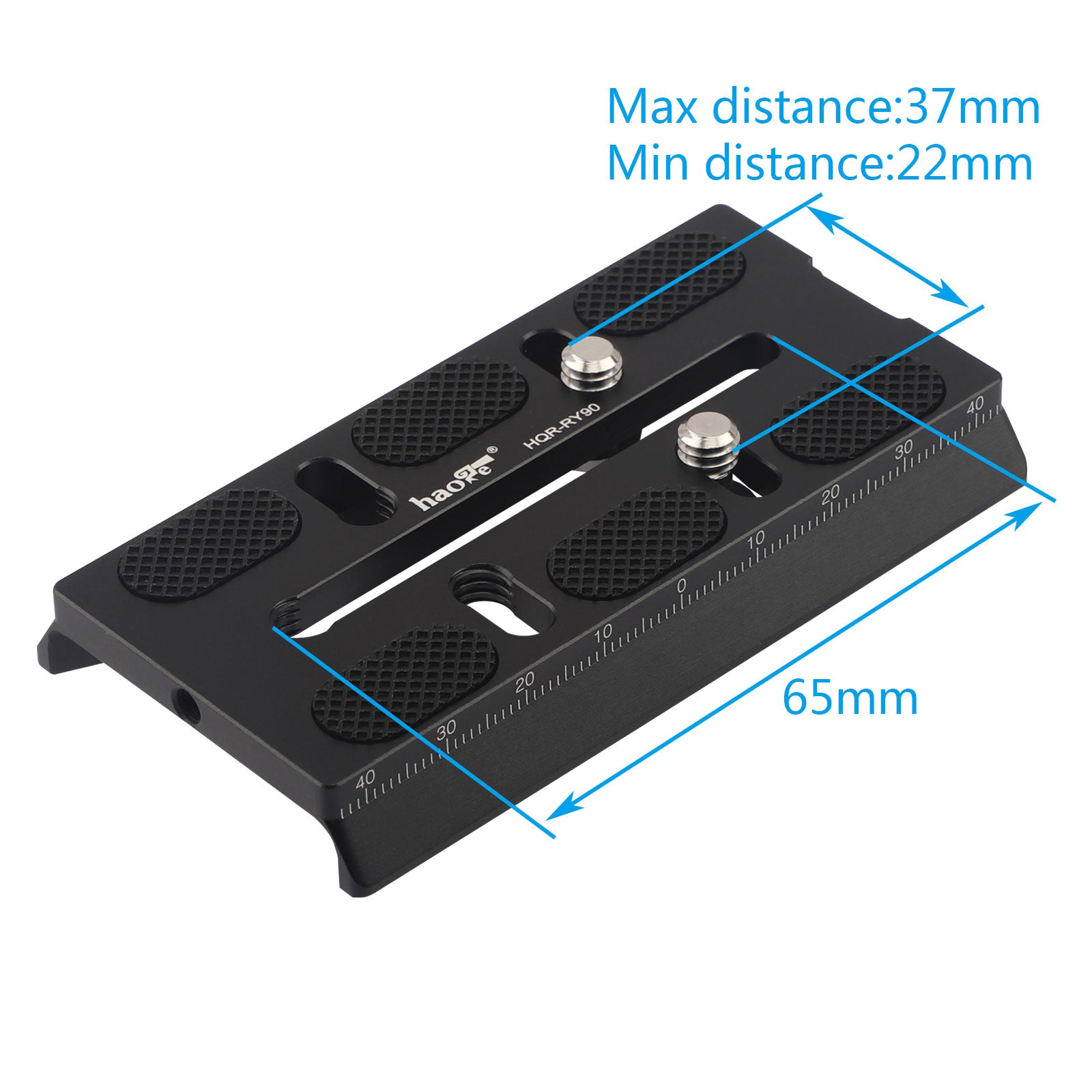 Haoge HQR-RY90 Camera Plate is specifically designed for DJI Ronin-S RoninS Gimbal Stabilizer compatible Manfrotto MVH500AH MVH500A MVH502AH MVH502A 501HDV 503HDV 504HD 509HD 526 577 701HDV Tripod Fluid Video Head …