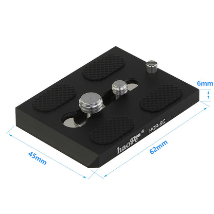 Haoge HQR-SC Camera QR Quick Release Plate for Sachtler Video 14II, DV 2, DV 4, DV 6, DV 8, DV 8/100, DV10 3+3, DV10 5+5, FSB6T, FSB8T, FSB10T Tripod Fluid Head replace Touch & Go Plate S
