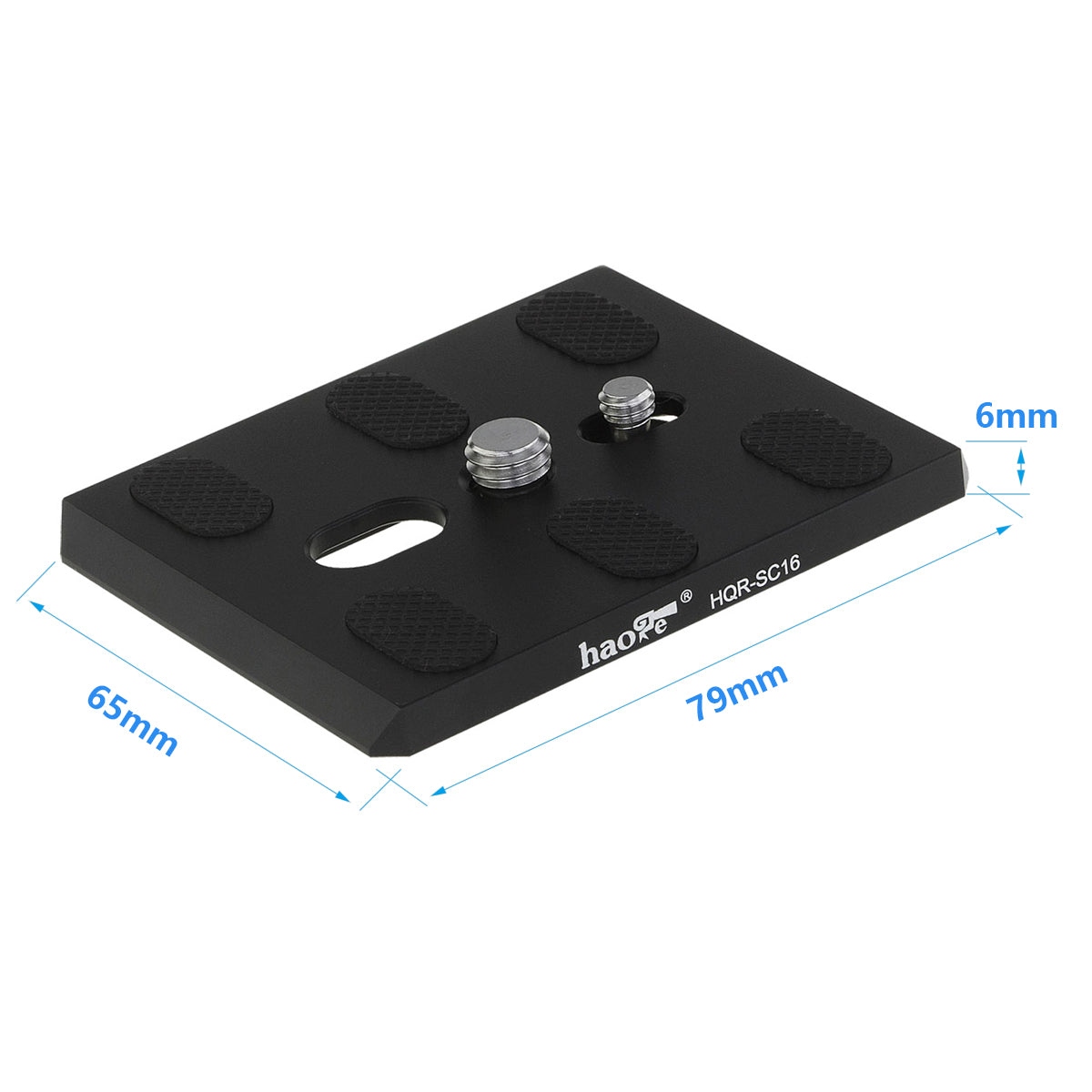 Haoge HQR-SC16 Camera QR Quick Release Plate for Sachtler DV 12, DV 15, Caddy, Video 18/20, Panorama Plus, Horizon Plus, Video 25 Plus, Video 18 Dutch Tripod Fluid Head replace Touch & Go Plate 16