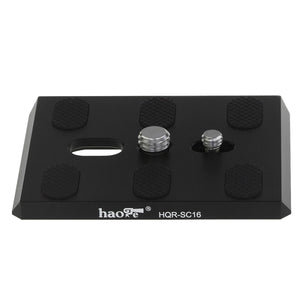 Haoge HQR-SC16 Camera QR Quick Release Plate for Sachtler DV 12, DV 15, Caddy, Video 18/20, Panorama Plus, Horizon Plus, Video 25 Plus, Video 18 Dutch Tripod Fluid Head replace Touch & Go Plate 16