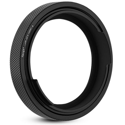 Haoge Adapter Ring for Fujifilm GFX100RF Camera Square Metal Lens Hood Accessories Bayonet Shades Compatible with GFX100RF Original Lens Cap Black