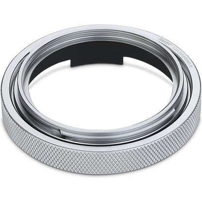 Haoge Adapter Ring for Fujifilm GFX100RF Camera Square Metal Lens Hood Accessories Bayonet Shades Compatible with GFX100RF Original Lens Cap 49mm UV Silver