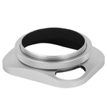 Load image into Gallery viewer, Haoge LH-ES2 49mm Square Metal Screw-in Lens Hood Hollow Out Designed with Cap for Leica Rangefinder Camera with 49mm E49 Filter Thread Lens Silver
