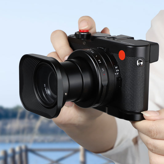 Haoge 43mm Square Metal Lens Hood Shade for Leica D-Lux 8 Camera Accessories Screw-in Lens Hood