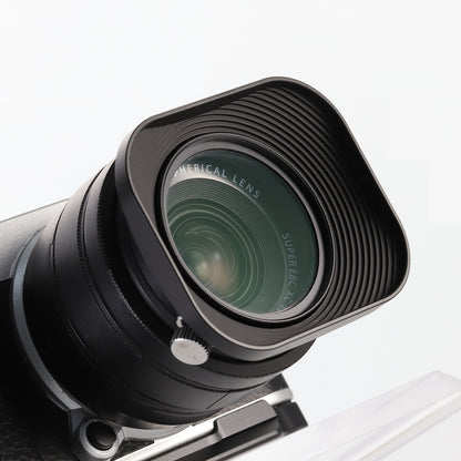 Haoge 52mm Square Metal Lens Hood Shade for Fujifilm XC15-45 mm on XM5 XT50 X-S20 XT30II for Nikon Z 40mm f/2, Z 28mm f/2.8 Len Cemera Body kit Accessories Screw-in Lens Hood fit 52mm UV Filters and Lens Cap