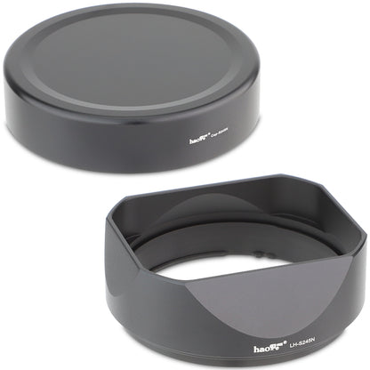 Haoge Metal Square Lens Hood for Sony RX1RIII/RX1RM3/RX1M2/RX1 Camera and Sony FE 40mm F2.5 G FE 50mm F2.5 G FE 24mm F2.8 G Lens Shade on A7CII A7CR A7R4 Camera Bayonet  Mount