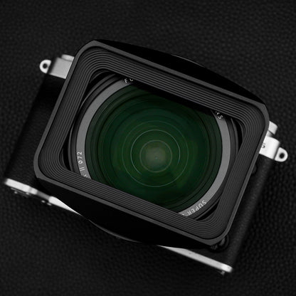 Haoge Square Metal Lens Hood Shade with Cap for Fujifilm Fuji Fujinon XF16-55mm F2.8 R LM WR II Lens on X-Pro3 XT30II XT5 XT50 Camera