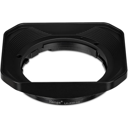 Haoge Metal Square Lens Hood for Fujifilm XF35mm f2 R WR and XF23mm f2 R WR Lens,XC35mm F2 Lens Shade on Fuji X-T5 XT50 XT30III Bayonet  Mount LH-X35-NB