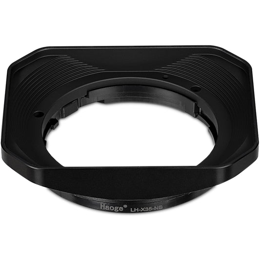Haoge Metal Square Lens Hood for Fujifilm XF35mm f2 R WR and XF23mm f2 R WR Lens,XC35mm F2 Lens Shade on Fuji X-T5 XT50 XT30III Bayonet  Mount LH-X35-NB