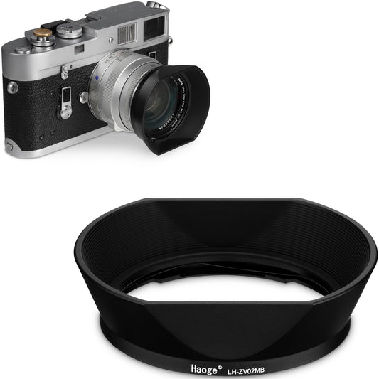 Haoge LH-ZV02MB Square Metal Lens Hood for Voigtlander Nokton 35mm f/1.4 II, 40mm f1.4 VM 50mm f1.5 Aspherical II VM 28mm f1.5,Carl Zeiss Biogon T* 2/35 35mm f2 ZM, C Biogon T* 2.8/35 35mm f2.8 ZM, Planar T* 2/50 50mm f2 ZM Lens