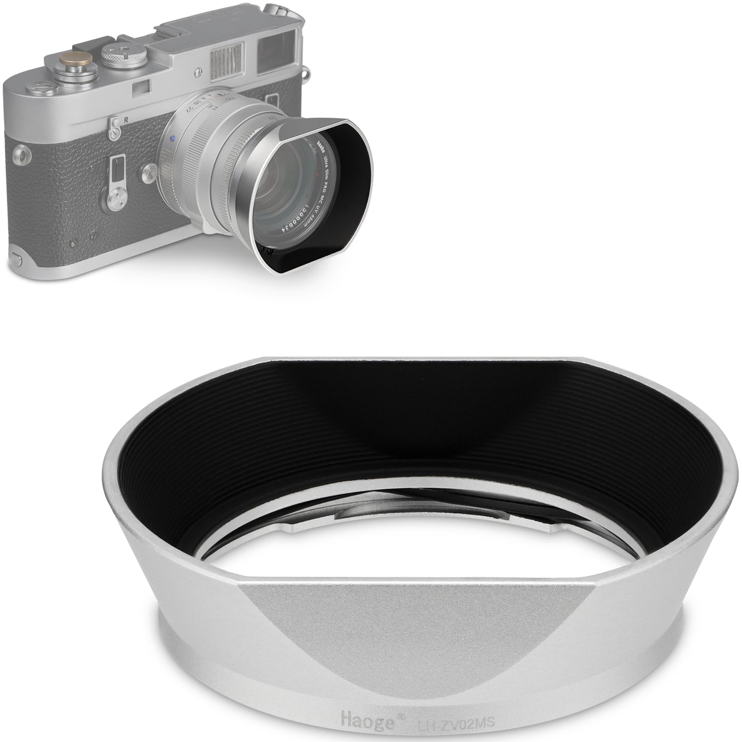 Haoge Square Metal Lens Hood for Voigtlander NOKTON 35mm f1.4, 40mm f1.4, 50mm f1.5 Aspherical II 28mm F1.5 VM Lens,Carl Zeiss Biogon T* 2/35 35mm f2 ZM, C Biogon T* 2.8/35 35mm f2.8 ZM, Planar T* 2/50 50mm f2 ZM