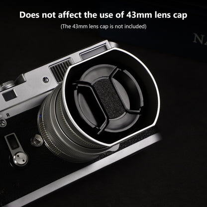 Haoge Square Metal Lens Hood for Voigtlander NOKTON 35mm f1.4, 40mm f1.4, 50mm f1.5 Aspherical II 28mm F1.5 VM Lens,Carl Zeiss Biogon T* 2/35 35mm f2 ZM, C Biogon T* 2.8/35 35mm f2.8 ZM, Planar T* 2/50 50mm f2 ZM