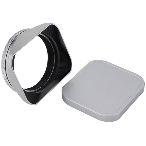 Haoge LHX200S Square Metal Lens Hood with 49mm Adapter Ring for Fujif