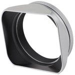 Load image into Gallery viewer, Haoge LH-X200S Square Metal Lens Hood with 49mm Adapter Ring for Fujifilm Fuji X100V X100F X100T X100S X70 Fuji Photo Camera Accessories Silver
