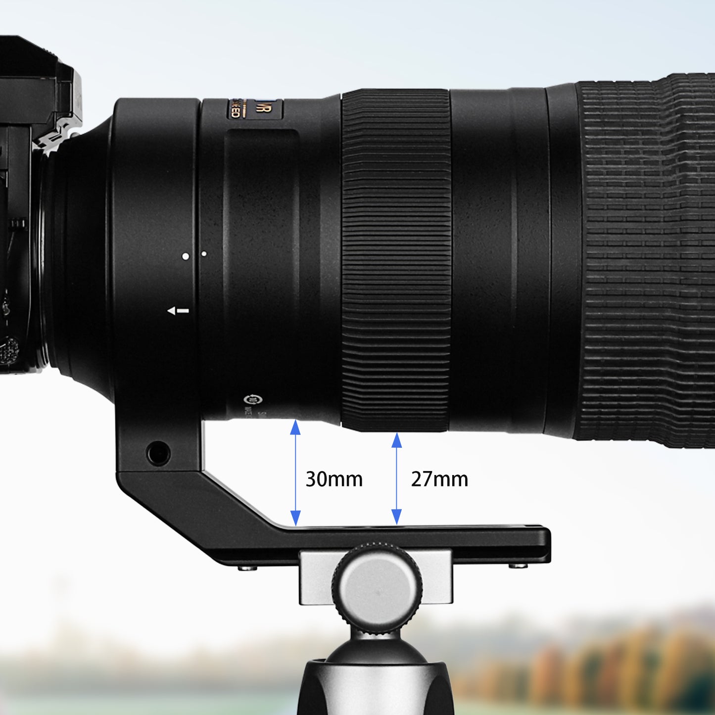 Haoge LMR-N25 Lens Collar Replacement Foot Tripod Mount Ring Stand Base for Nikon AF-S NIKKOR 200-500mm f/5.6E ED VR Lens built-in Arca Type Quick Release Plate