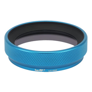 Haoge LUV-X54G Metal Lens Hood with MC UV Protection Multicoated Ultraviolet Lens Filter for Fujifilm Fuji X100V Camera Blue