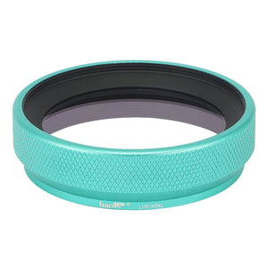 Haoge LUV-X54L Metal Lens Hood with MC UV Protection Multicoated Ultraviolet Lens Filter for Fujifilm Fuji X100V Camera Green
