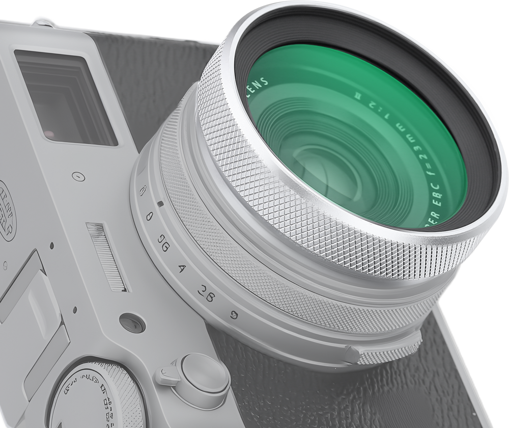 Haoge Metal Lens Hood with MC UV Protection Multicoated Ultraviolet Lens Filter for Fujifilm Fuji X100VI X100V Camera Silver LUV-X54W