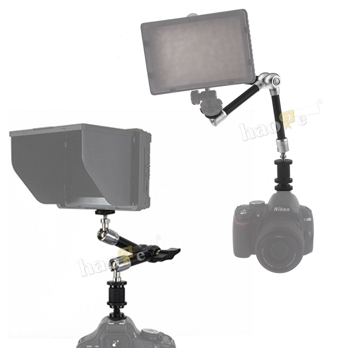 Haoge 11" Inch Adjustable Friction Articulating Magic Arm for DSLR Camera LCD Monitor LED Light