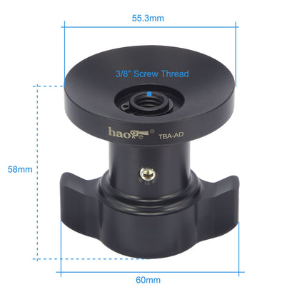 Haoge TBA-AD Short Threaded Knob for Fluid Head Bowl Adapter