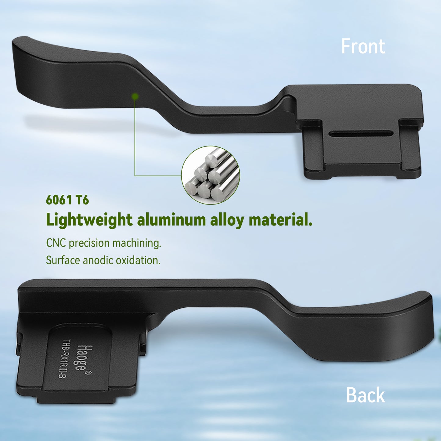 Haoge サムハンドグリップ Sony RX1R III カメラアクセサリー メタルホットシュー rx1r iii m3 サムアップレスト ハンドグリップ THB-RX1RIII-B ブラック