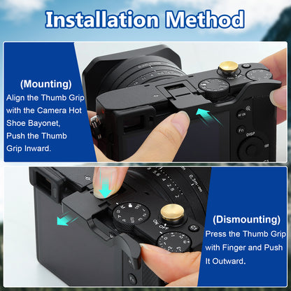 Haoge サムハンドグリップ Sony RX1R III カメラアクセサリー メタルホットシュー rx1r iii m3 サムアップレスト ハンドグリップ THB-RX1RIII-B ブラック