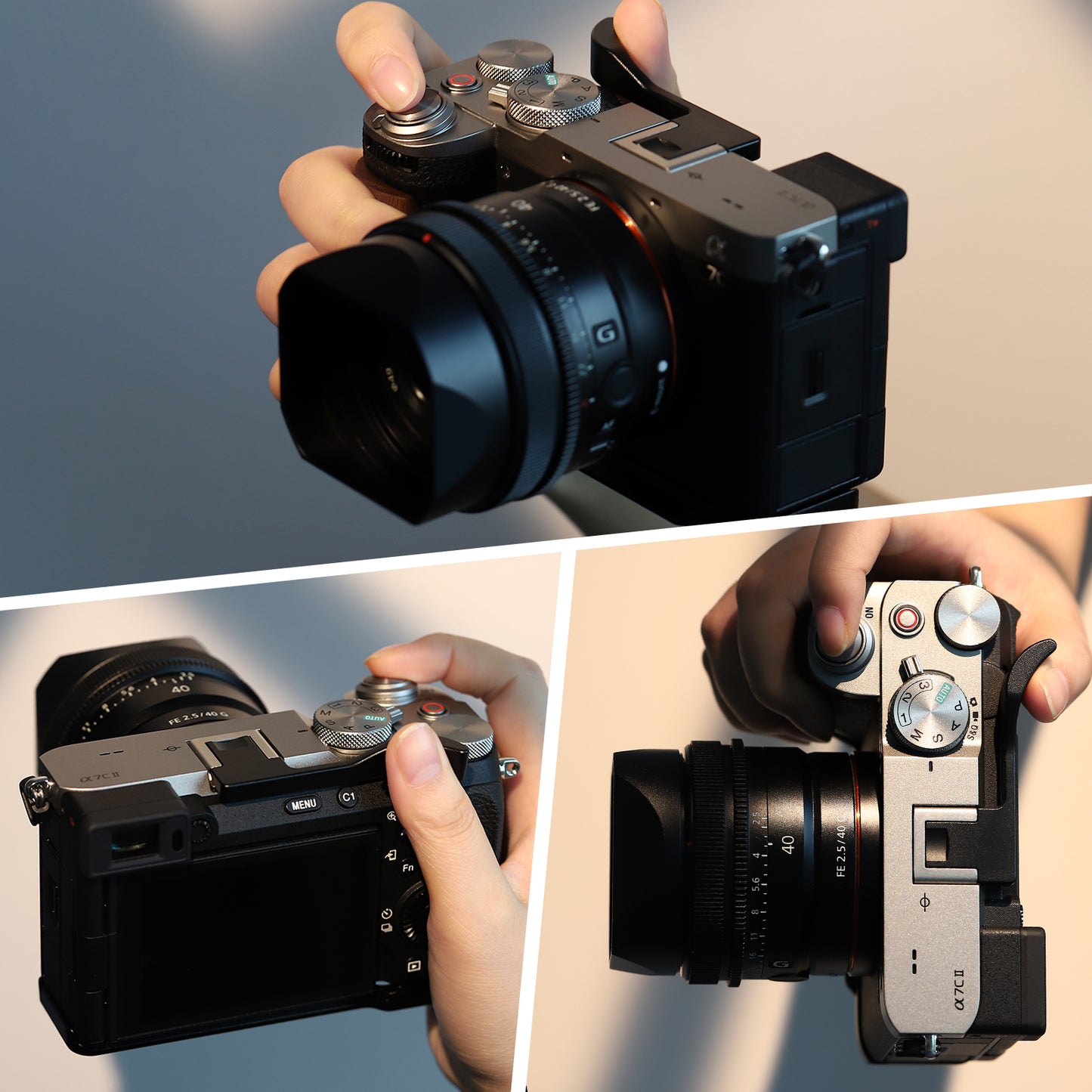 Haoge Metal Thumb Grip for Sony α7cii,Alpha 7CR,ILCE-7CR,Digital Camera Accessories Black Hot Shoe Thumb Up Rest Handle Grip THB-S7CR-B