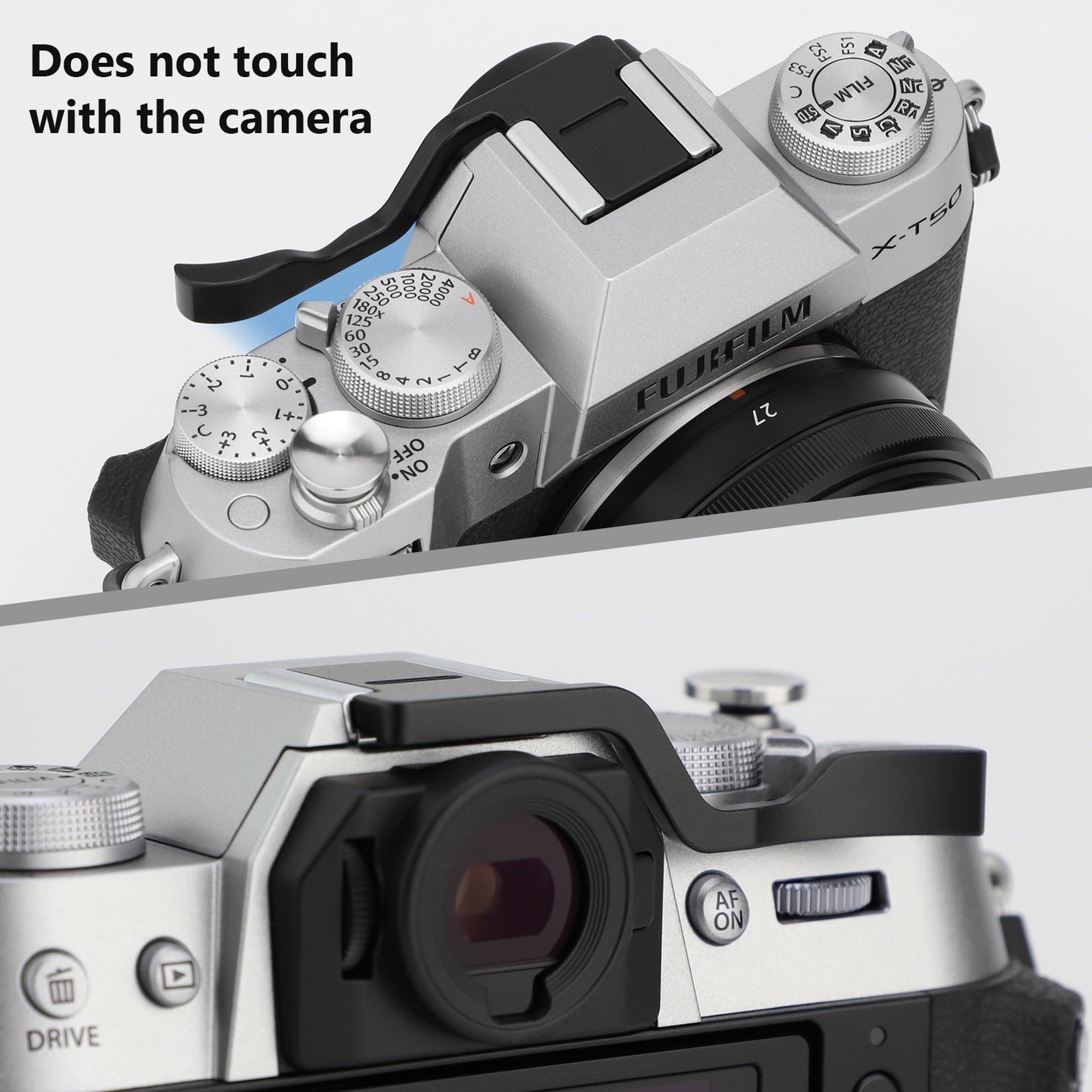 Haoge THB-XT30B Metall-Blitzschuh-Daumenauflage-Handgriff für Fujifilm Fuji X-T10 X-T20 X-T30 X-T30II X-T30III XT10 XT20 XT30 Kamera Schwarz 