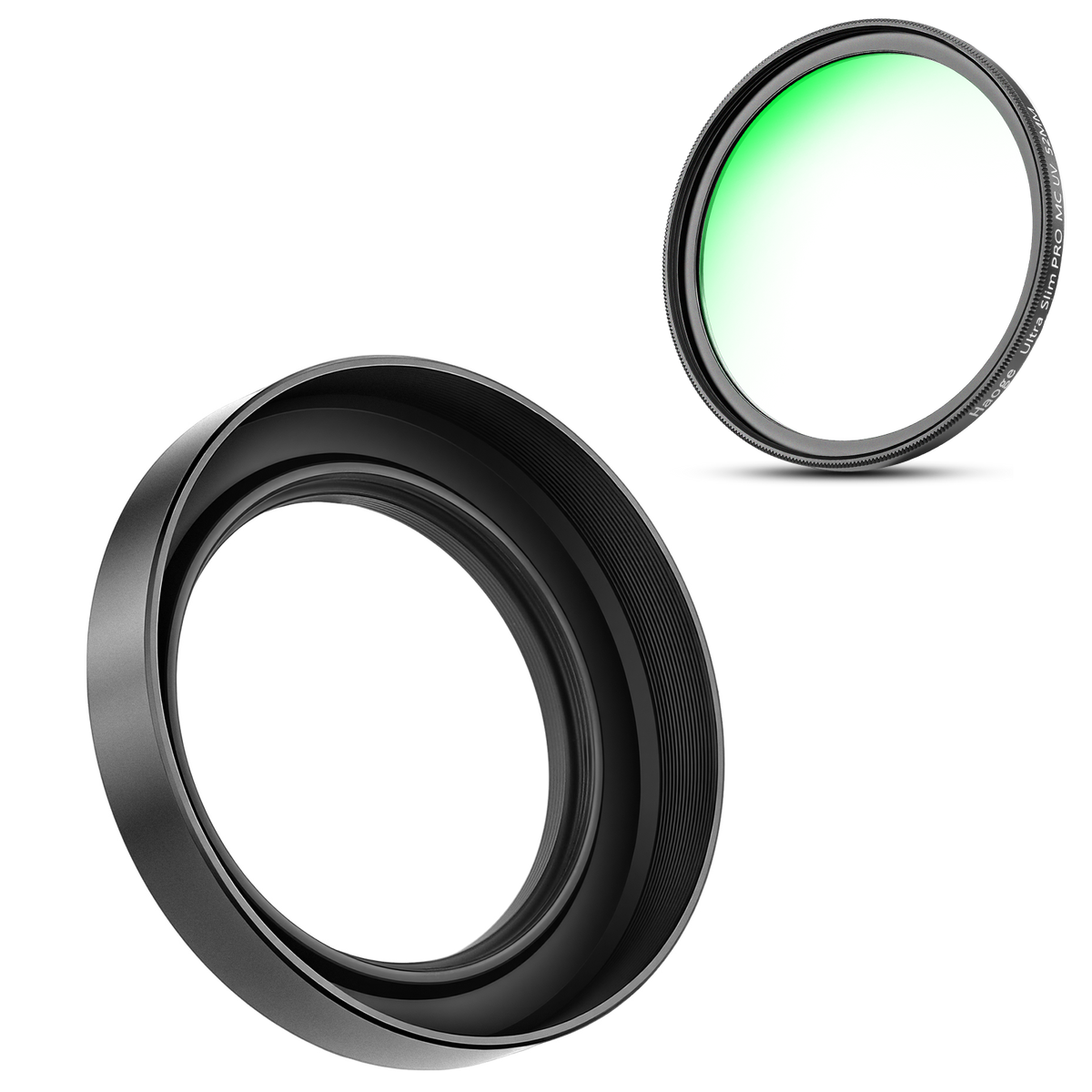 Haoge Metal Lens Hood for Nikon NIKKOR Z 40mm f/2, Z 28mm f/2.8, Z 28mm f/2.8 (SE) ,Z 26mm f2.8,Z DX MC 35mm f1.7 Lens, Screw Hood, Compatible with 52mm UV Filters and 52mm Lens Cap