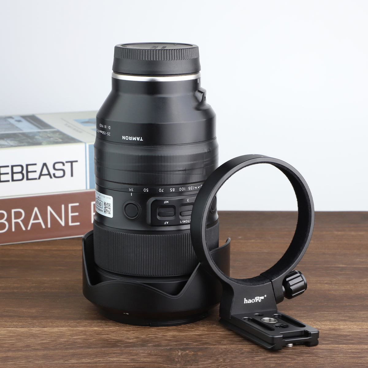 Haoge LMR-SM140-N Tripod Mount Ring for Tamron 35-150 mm F/2-2.8 Di III VXD A058 Lens for Sony E-Mount Sigma 100-400mm f/5-6.3 DG OS HSM Lens for Canon EF Mount and Nikon F Mount built-in Arca Type Quick Release Plate