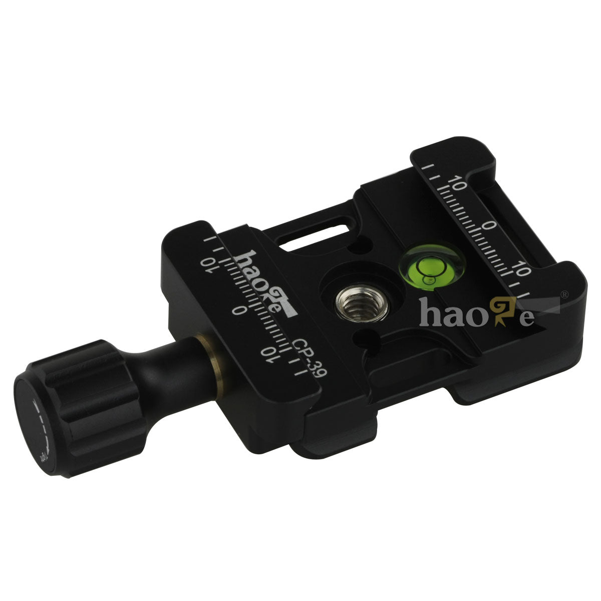 Haoge CP-39 Screw Knob Quick Release Clamp Adapter with Hand Strap Bosses Boss Slot fit RRS Sunwayfoto Kirk Benro Arca Swiss Tripod or Monopod Head on Canon Nikon Sony Pentax Olympus Fujifilm Camera