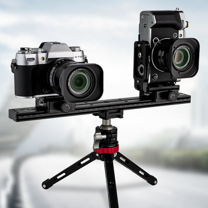 Haoge HQR-350 350mm Multi-purpose Dual Dovetail Long Quick Release Extender Rail Sliding Plate for Camera Tripod Ballhead Clamp fit Benro Arca Swiss Sunwayfoto