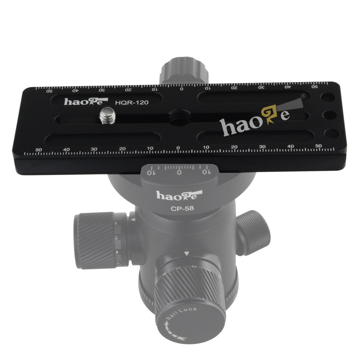 Haoge 120mm Multi-purpose Long Quick Release Extender Rail Sliding Plate for Camera Tripod Ballhead Clamp fit Benro Arca Swiss Sunwayfoto