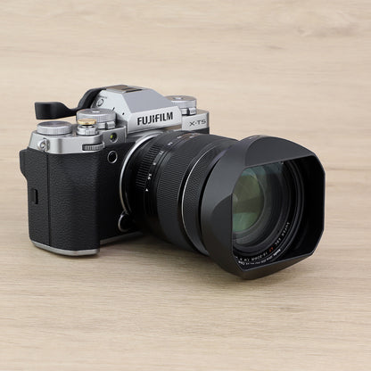 Haoge LH-X18N Bayonet Square Metal Lens Hood for Fujifilm Fuji Fujinon XF 16-80mm F4 R OIS WR, XF16-55mm F2.8 R LM WR II Lens Shade with Metal Cap