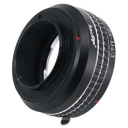 Haoge Manual Lens Mount Adapter for Pentax K PK Mount Lens to Olympus and Panasonic Micro Four Thirds MFT M4/3 M43 Mount Camera