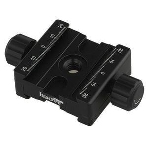 Haoge CP-50BII 50mm Subtend Double Dual Quick Release Clamp for Arca Swiss RRS Benro Rail Plate Nodal Slide