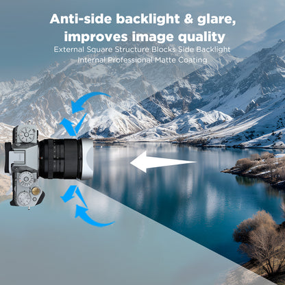 Haoge Silver Metal Square Lens Hood for Fujifilm XF33mm F1.4 R LM WR Lens, Fuji XF23mmF1.4 R LM WR,Fujinon XF 16-50mm F2.8-4.8 R LM WR lens, Bayonet  Hood Shade,With Metal Cap Kit,