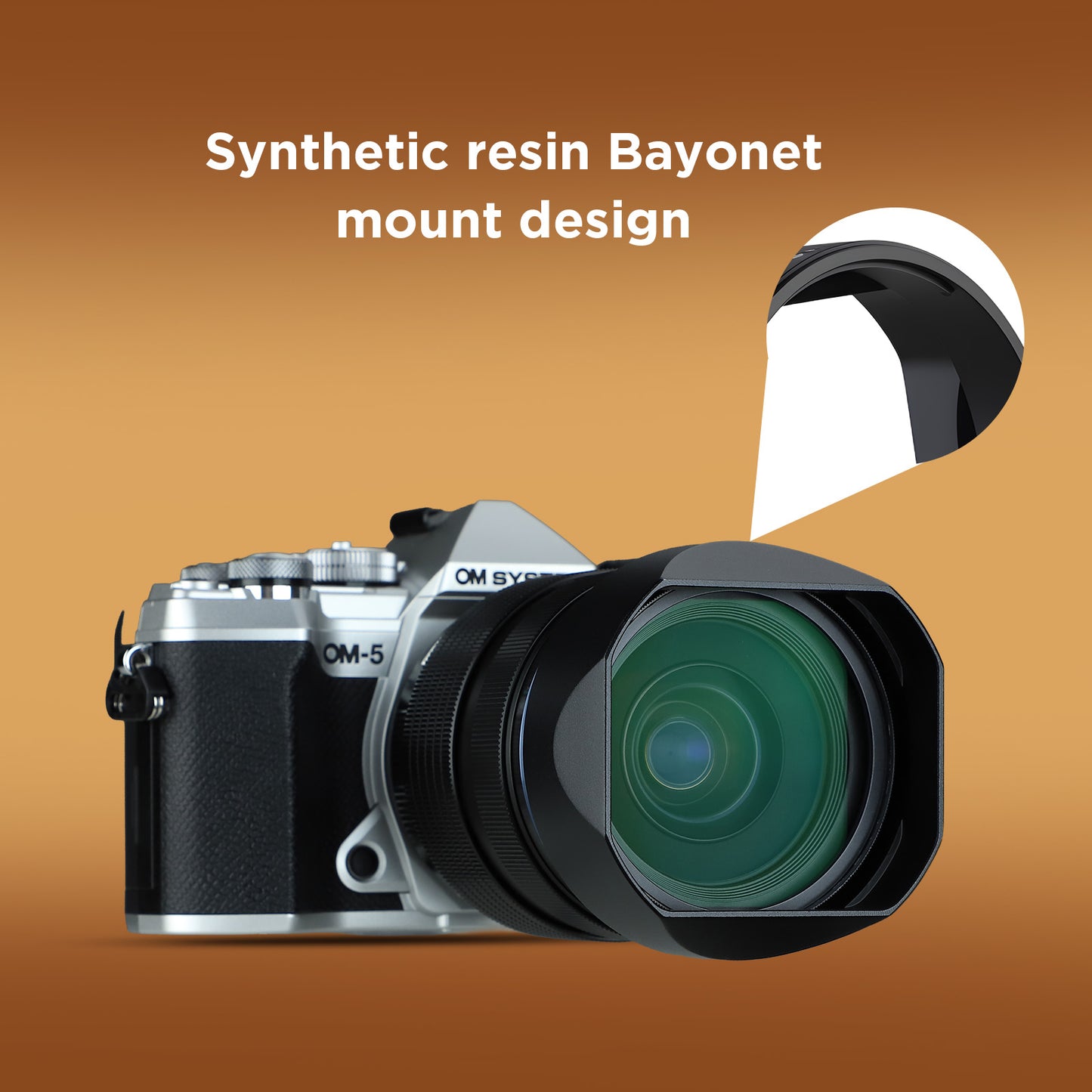 Haoge LH-OP17 Square Metal Lens Hood Shade for Olympus M.ZUIKO DIGITAL ED 45mm F1.2 PRO Lens 45MM F1.2