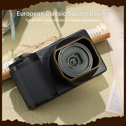 Haoge New Version Metal Square Lens Hoods for RICOH GR4 GR IV HDF GR IV Monochrome Camera Accessories Locking installation design LH-GR4NLo